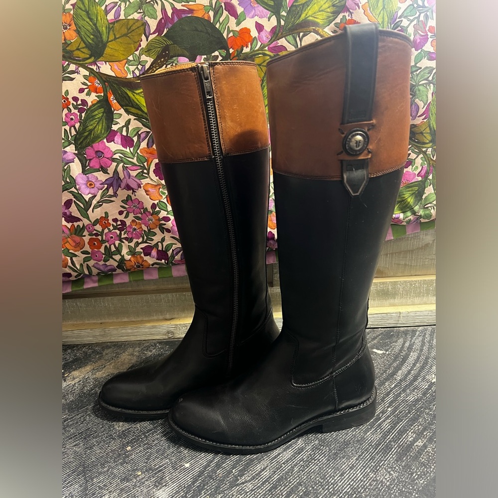 Frye Jayden Button Tall Boot Two-Tone Size 8 - image 8